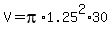 V+=+pi%2A1.25%5E2%2A30