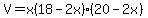 V+=+x%2818-2x%29%2820-2x%29