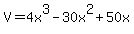 V=4x%5E3-30x%5E2%2B50x