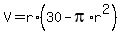 V=r%2A%2830-pi%2Ar%5E2%29