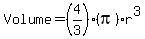 Volume+=+%284%2F3%29%28pi%29r%5E3