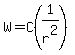 W=C%281%2Fr%5E2%29