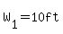 W[1]=10ft