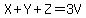 X+%2B+Y+%2B+Z+=+3V