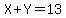 X+%2B+Y+=+13