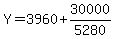 Y = 3960 + 30000/5280