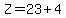 Z+=+23+%2B+4