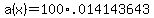 a(x) = 100*.014143643