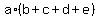 a%2A%28b%2Bc%2Bd%2Be%29