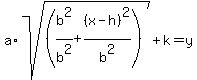 a%2Asqrt%28%28b%5E2%2Fb%5E2+%2B+%28x+-+h%29%5E2%2Fb%5E2%29%29+%2B+k+=+y