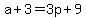 a%2B3+=+3p+%2B+9