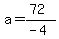 a=%2872%29%2F%28-4%29