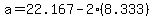 a=22.167-2%288.333%29