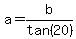 a=b%2Ftan%2820%29