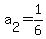 a[2]=1/6