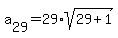 a%5B29%5D=29%2Asqrt%2829%2B1%29