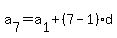 a%5B7%5D=+a%5B1%5D+%2B+%287-1%29d