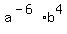 a^(-6)b^4