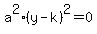 a%5E2%28y-k%29%5E2=0