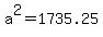 a%5E2=1735.25