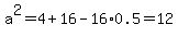 a%5E2+=+4+%2B+16+-+16%2A0.5+=+12