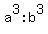 a^3:b^3