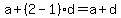 a+%2B+%282-1%29d+=+a+%2B+d