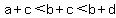 a+%2B+c+%3C+b+%2B+c%3C+b+%2B+d