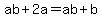 ab%2B2a=ab%2Bb