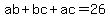 ab%2Bbc%2Bac=26