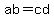 ab=cd
