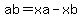 ab=xa-xb