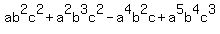 ab%5E2c%5E2+%2B+a%5E2b%5E3c%5E2+-+a%5E4b%5E2c+%2B+a%5E5b%5E4c%5E3