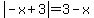 abs%28-x%2B3%29+=+3-x