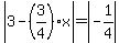 abs%283-%283%2F4%29x%29+=+abs%28-1%2F4%29