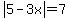 abs%285-3x%29=7