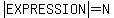 abs(EXPRESSION)=N