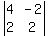 abs%28matrix%282%2C2%2C+4%2C-2%2C2%2C2%29%29