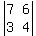 abs%28matrix%282%2C2%2C+7%2C6%2C3%2C4%29%29