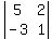 abs%28matrix%282%2C2%2C5%2C2%2C-3%2C1%29%29