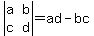 abs%28matrix%282%2C2%2Ca%2Cb%2Cc%2Cd%29%29=ad-bc