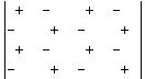 abs%28matrix%284%2C4%2C%27%2B%27%2C%27-%27%2C%27%2B%27%2C%27-%27%2C%27-%27%2C%27%2B%27%2C%27-%27%2C%27%2B%27%2C%27%2B%27%2C%27-%27%2C%27%2B%27%2C%27-%27%2C%27-%27%2C%27%2B%27%2C%27-%27%2C%27%2B%27%29%29