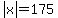 abs%28x%29+=+175