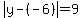 abs%28y-%28-6%29%29=9