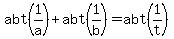 abt%281%2Fa%29%2Babt%281%2Fb%29=abt%281%2Ft%29
