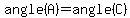 angle(A)=angle(C)