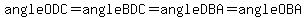 angle+ODC+=+angle+BDC+=+angle+DBA+=+angle+OBA