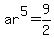 ar%5E5+=+9%2F2+