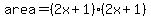 area=%282x%2B1%29%282x%2B1%29
