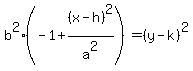 b%5E2%28-1+%2B+%28x+-+h%29%5E2%2Fa%5E2%29+=+%28y+-+k%29%5E2